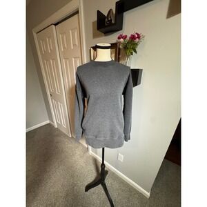 Zella Women Athleisure Charcoal Gray Heather Fleece Lined Pocket Sweatshirt XS